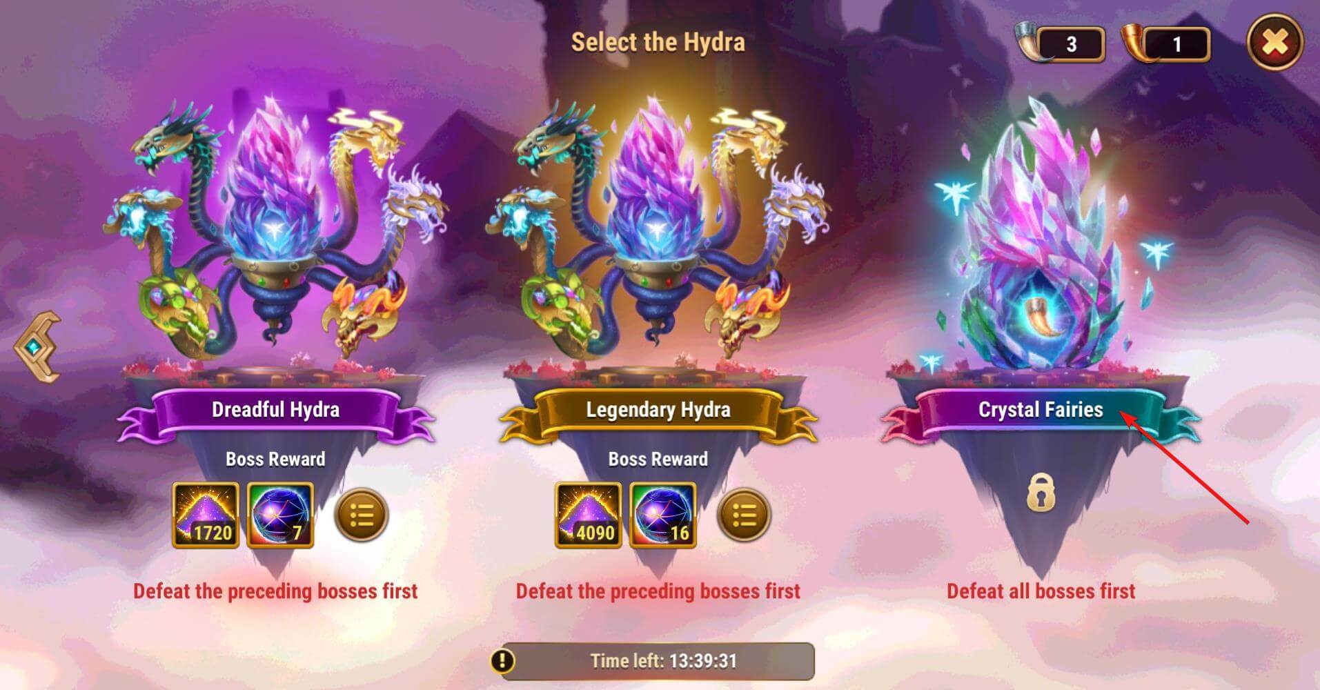 Crystal Fairies in Hero Wars Alliance