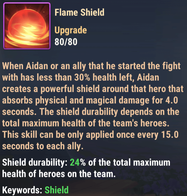 Aidan - Flame Shield Skill