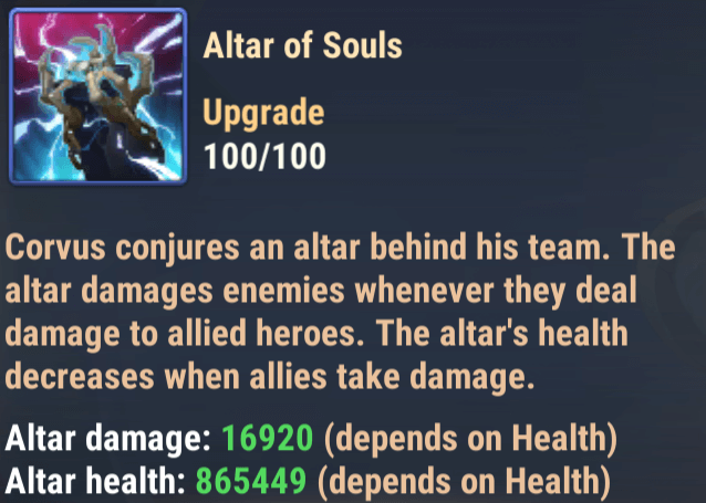 Corvus - Altar of Souls Skill